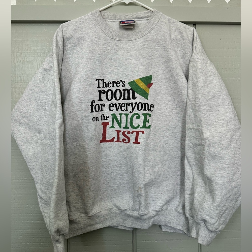 Hanes Gray Sweatshirt with Festive Design